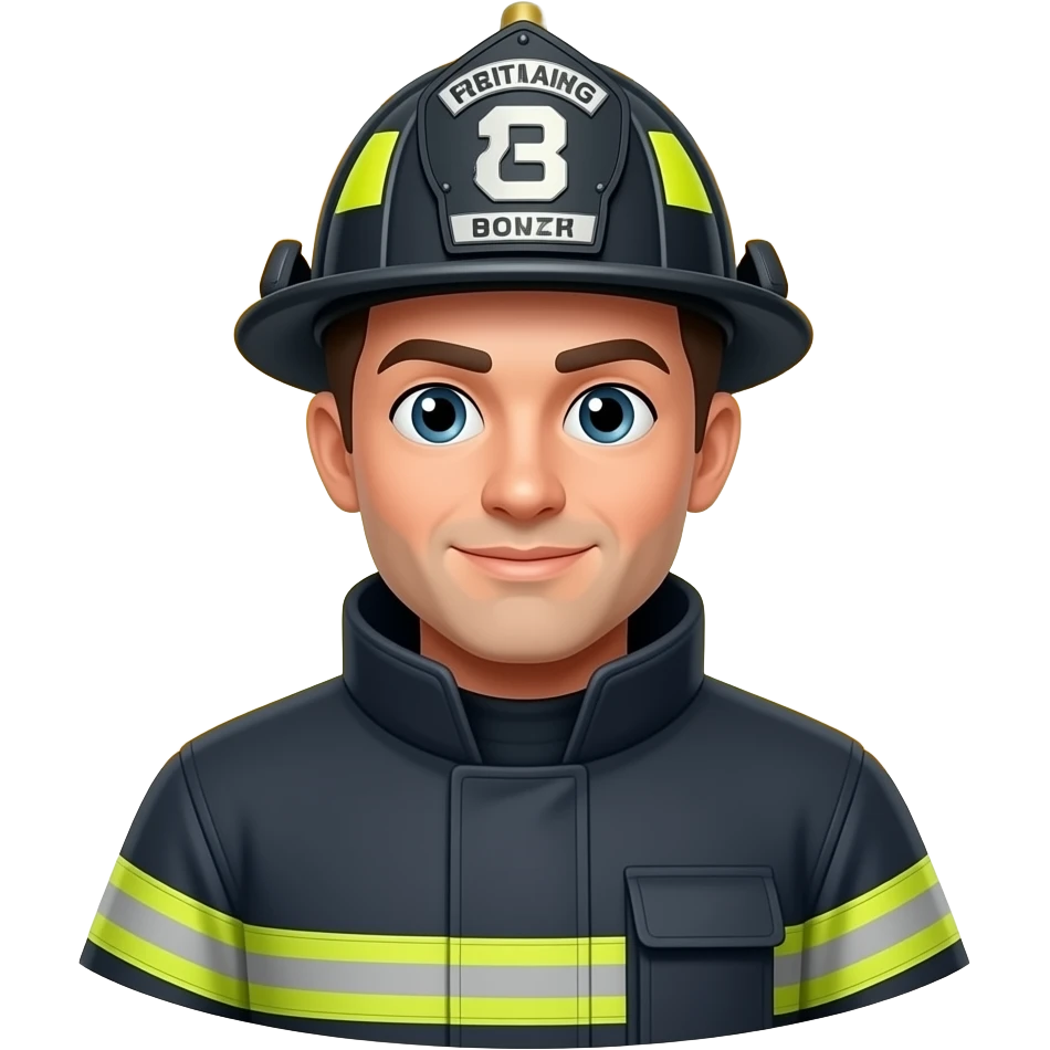 bombero que transmite energia emoji