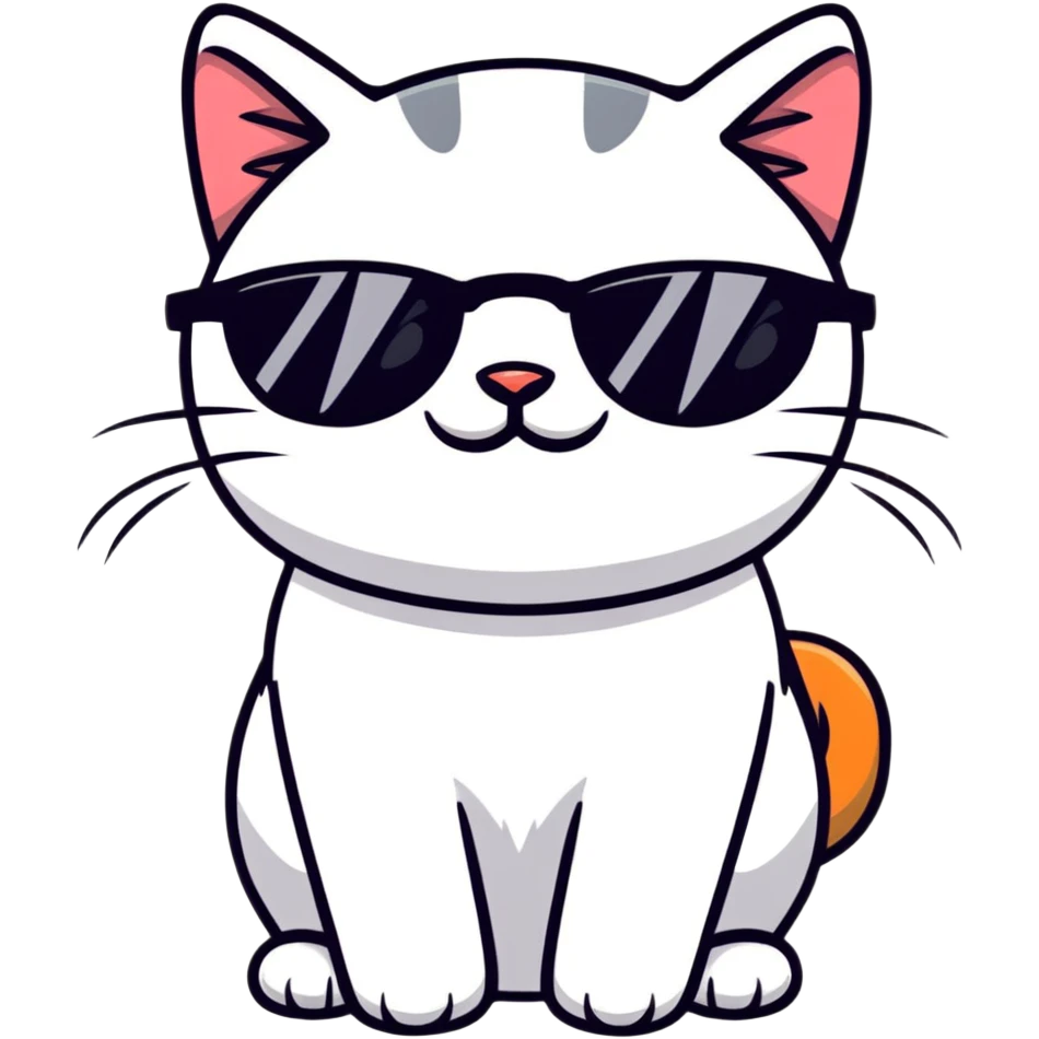 Cat with sunglasses emoji
