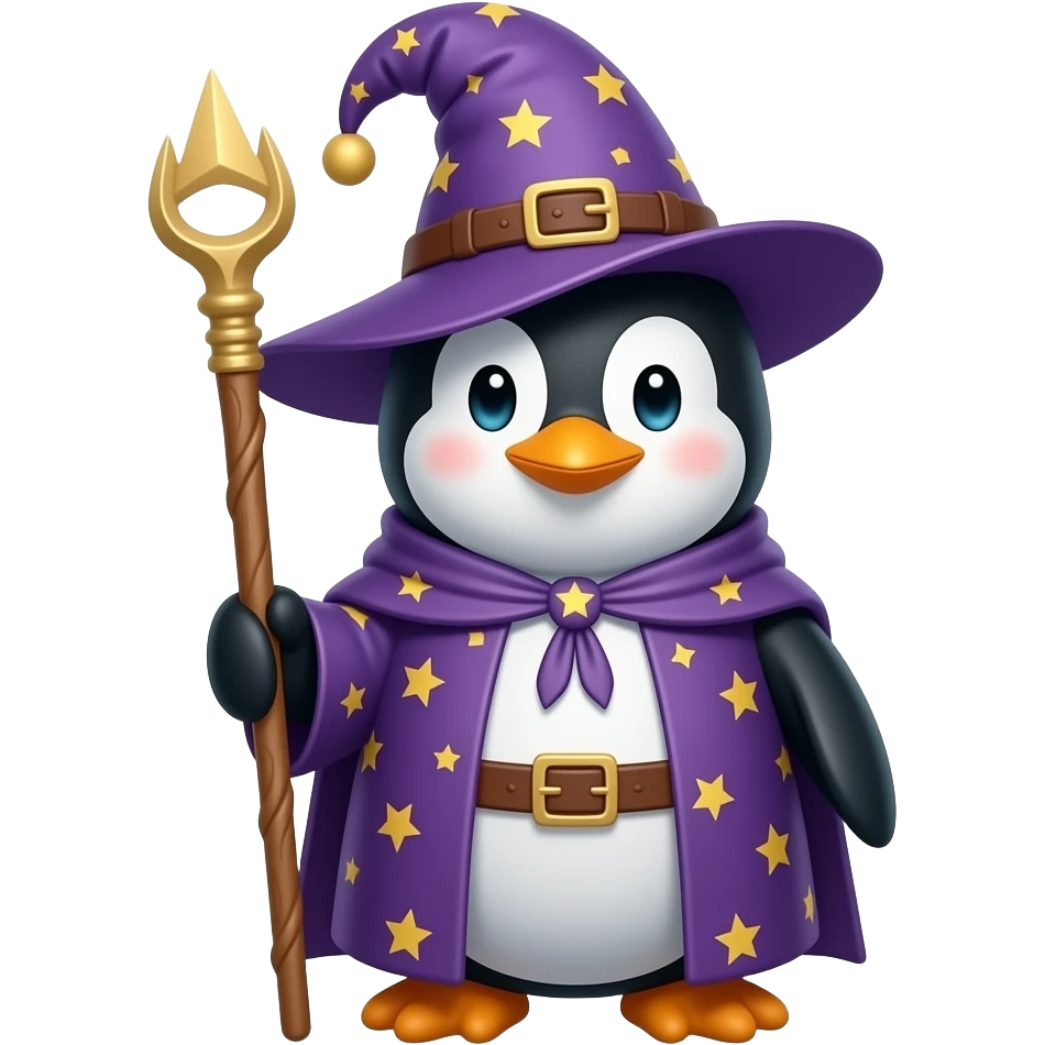 Penguin Wizard emoji
