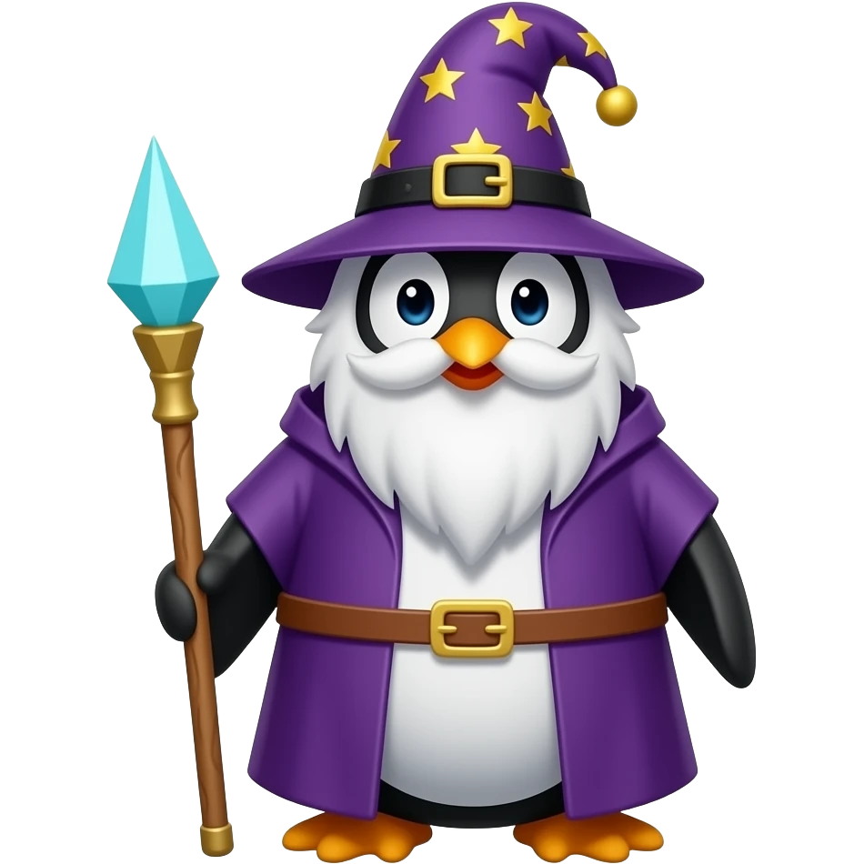 Penguin Wizard emoji