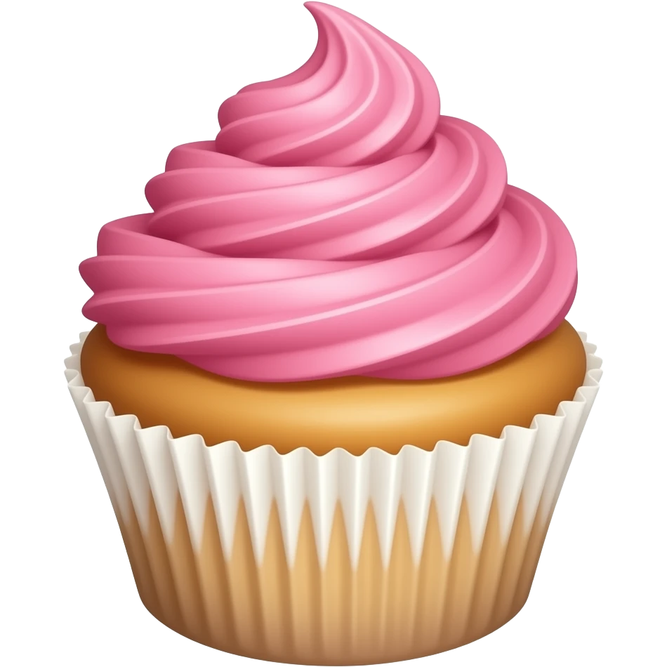 Cupcake with pink icing emoji