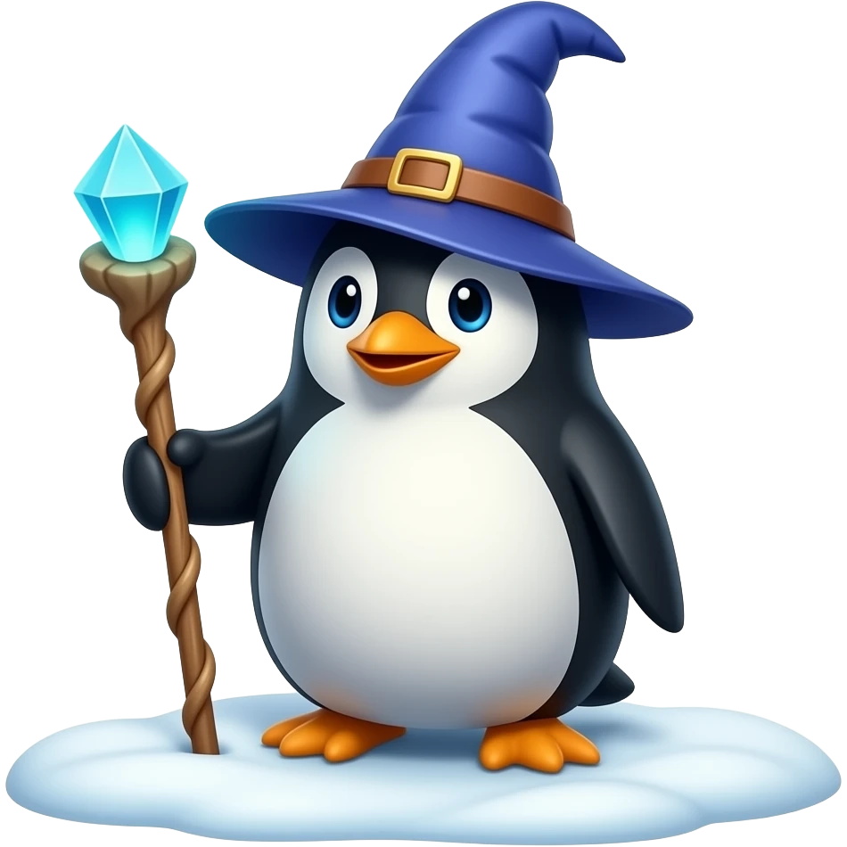 Penguin Wizard emoji