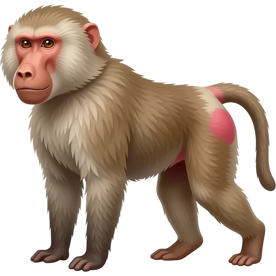 Hamadryas baboon emoji