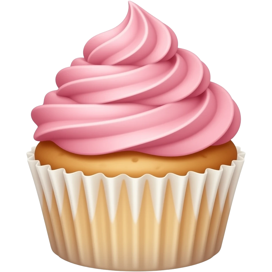 Cupcake with pink icing emoji