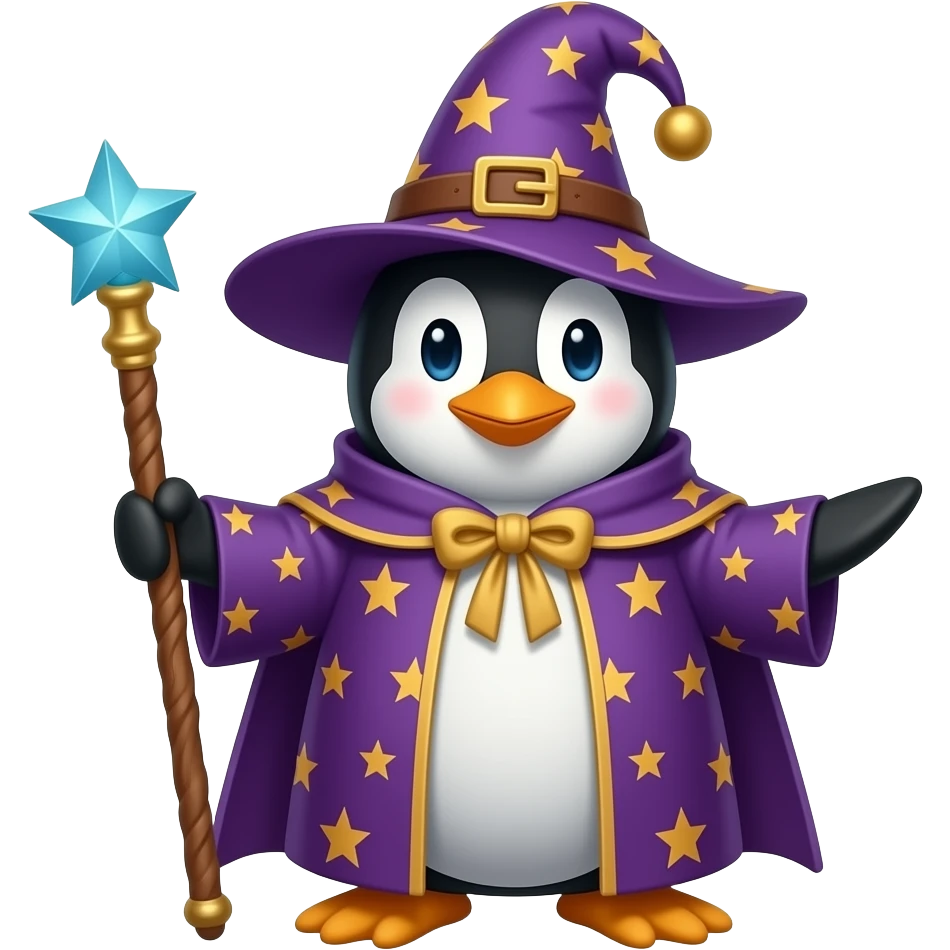 Penguin Wizard emoji