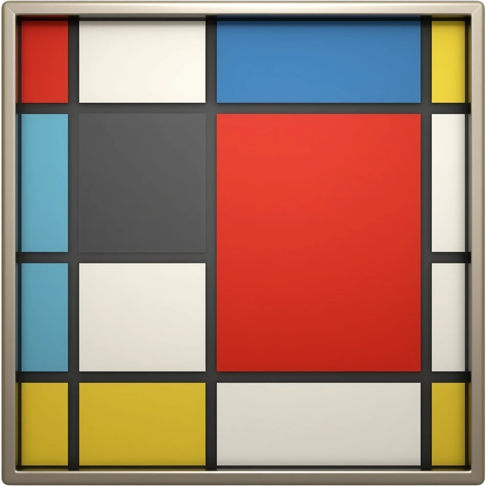 Piet Mondrian painting emoji
