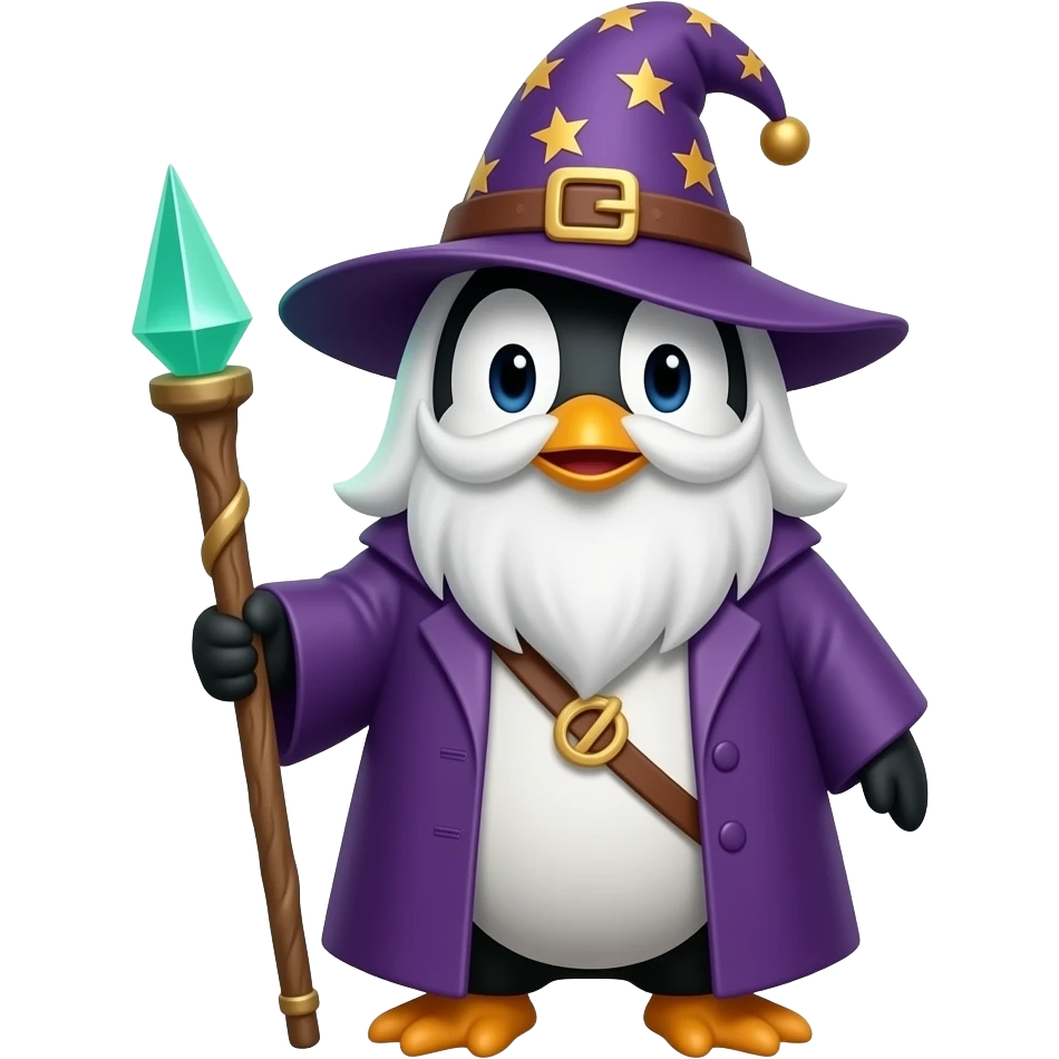 Penguin Wizard emoji