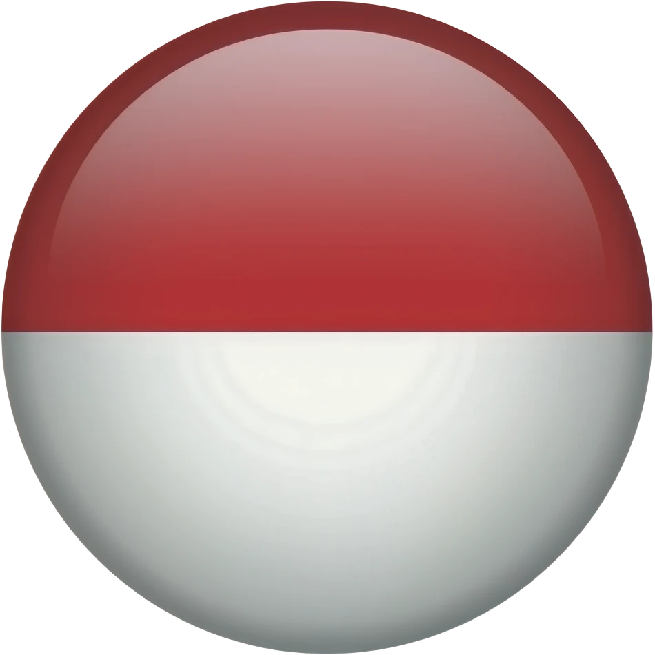 Circle Indonesia flag emoji