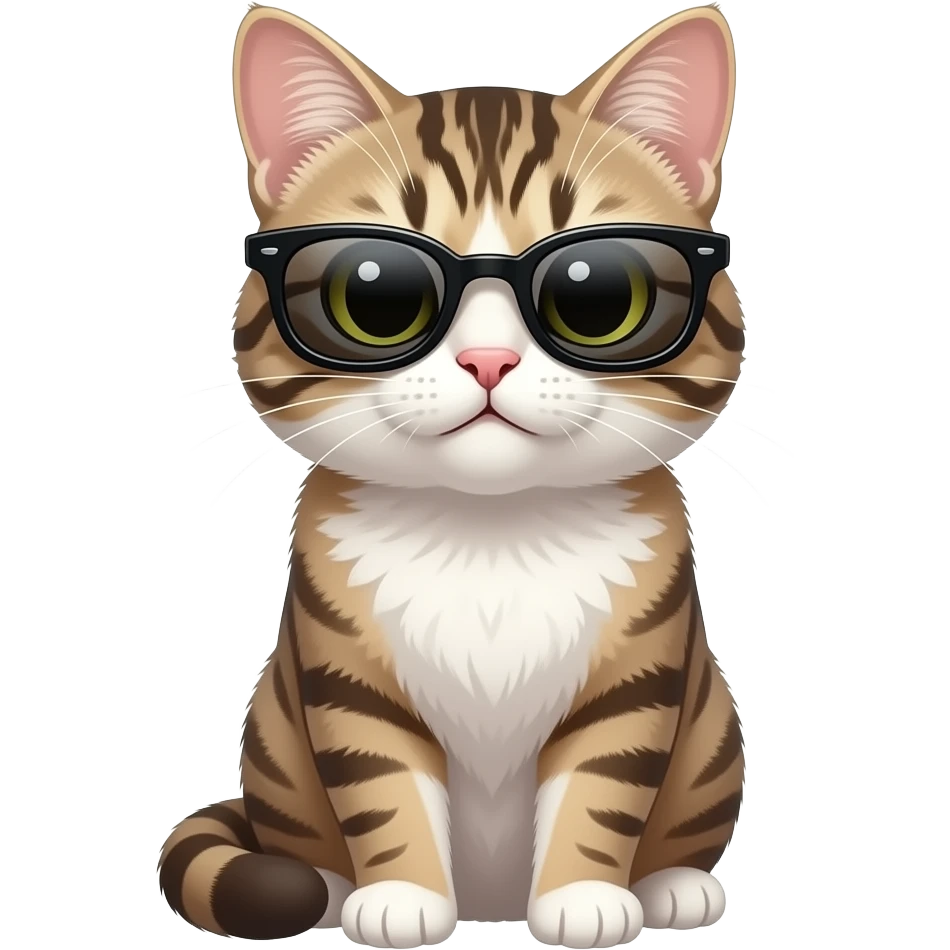 Cat wearing sunglasses emoji