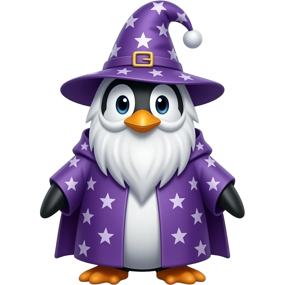 Penguin Wizard emoji