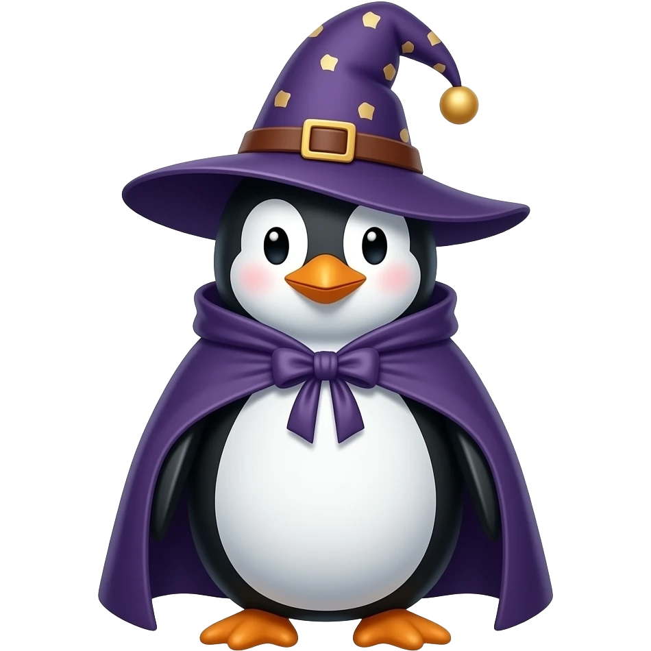 Penguin Wizard emoji | AI Emoji Generator