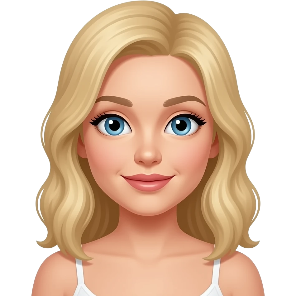 Blonde shows pussy emoji