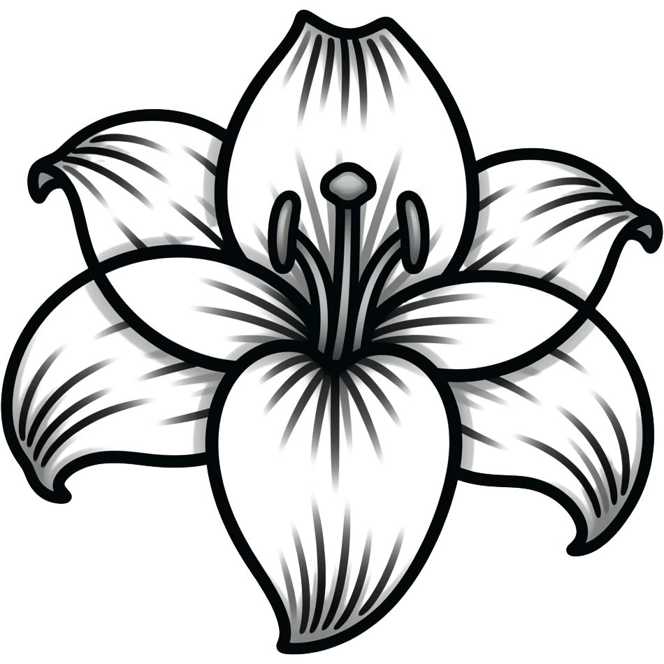lilly, black stroke emoji
