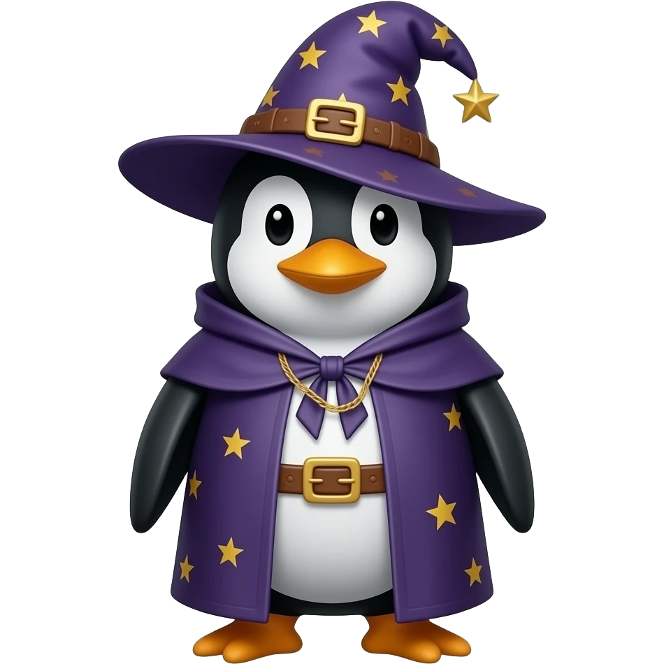 Penguin Wizard emoji