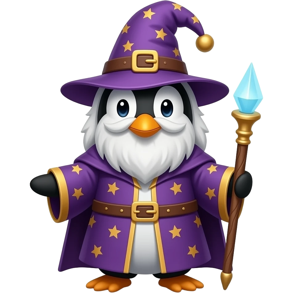 Penguin Wizard emoji