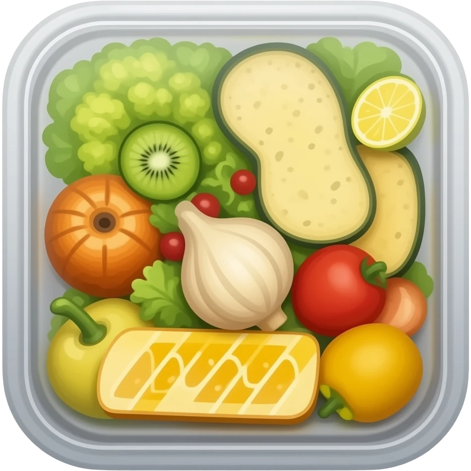 vector flat Packaged Frozen Foods emoji