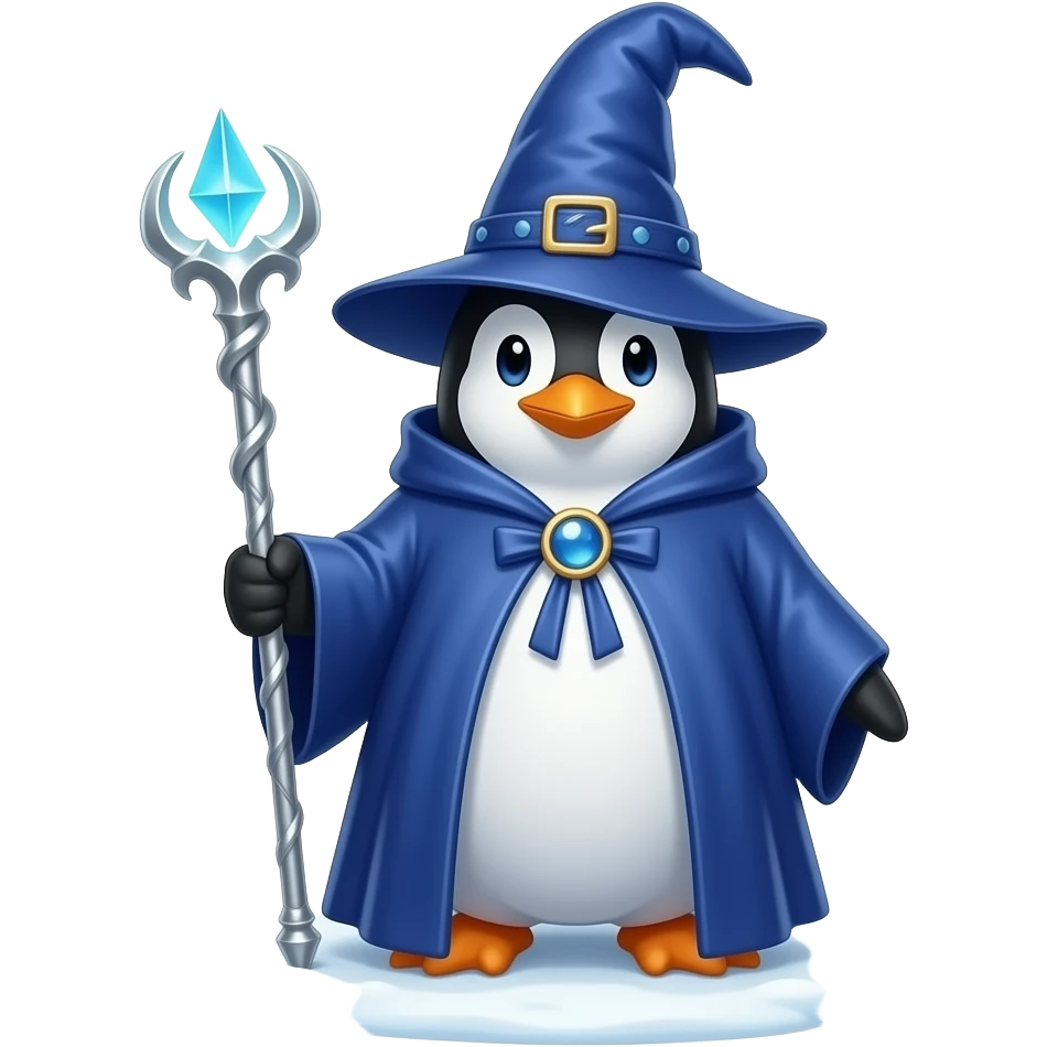 Penguin Wizard emoji