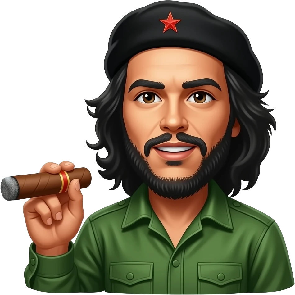 che guevara smile big cigar hand emoji