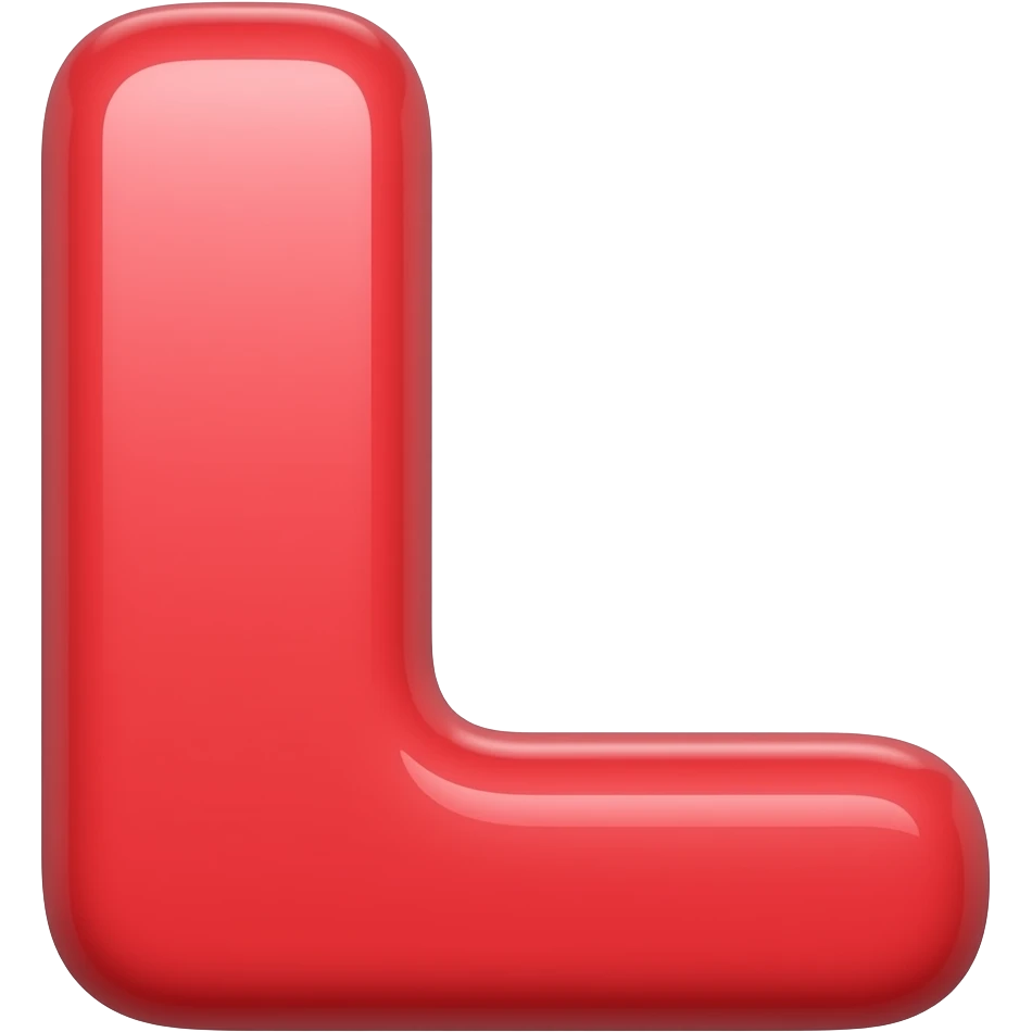 animated letter L in Red emoji