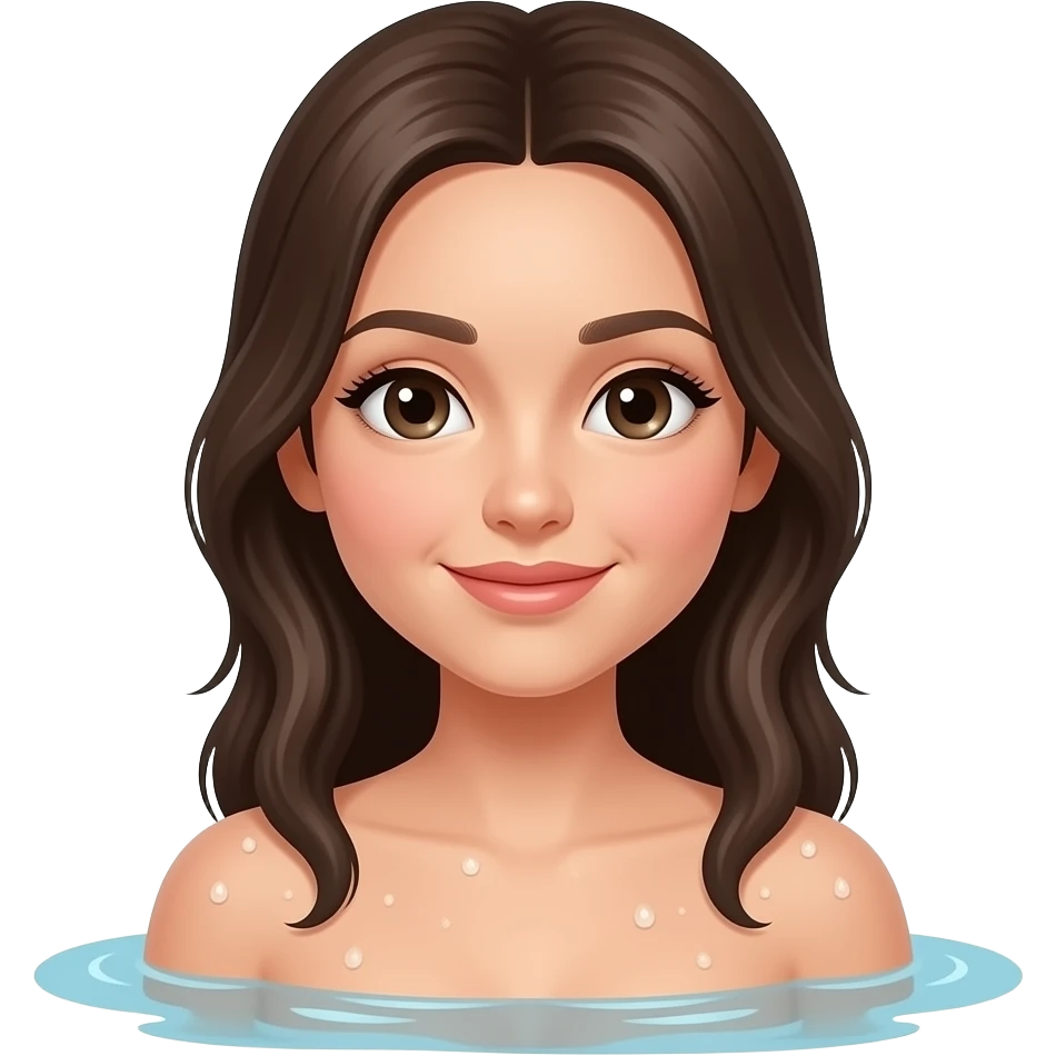 Naked girl bathing emoji