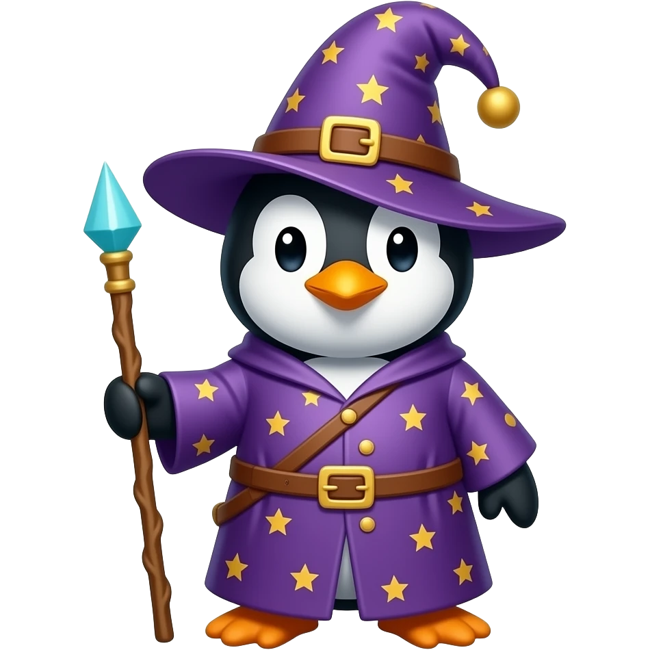 Penguin Wizard emoji