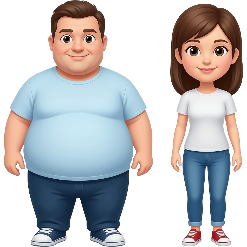 fat and slim emoji