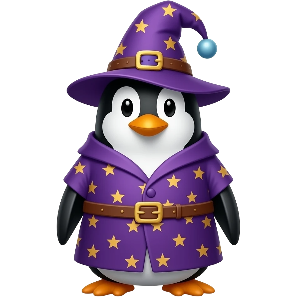 Penguin Wizard emoji
