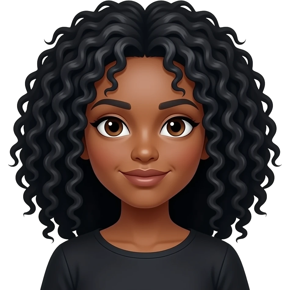 BLACK CURLY HAIR dark skin WITCH emoji