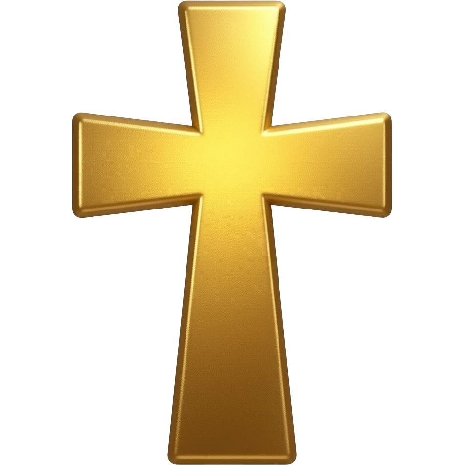 Gold rustic cross emoji