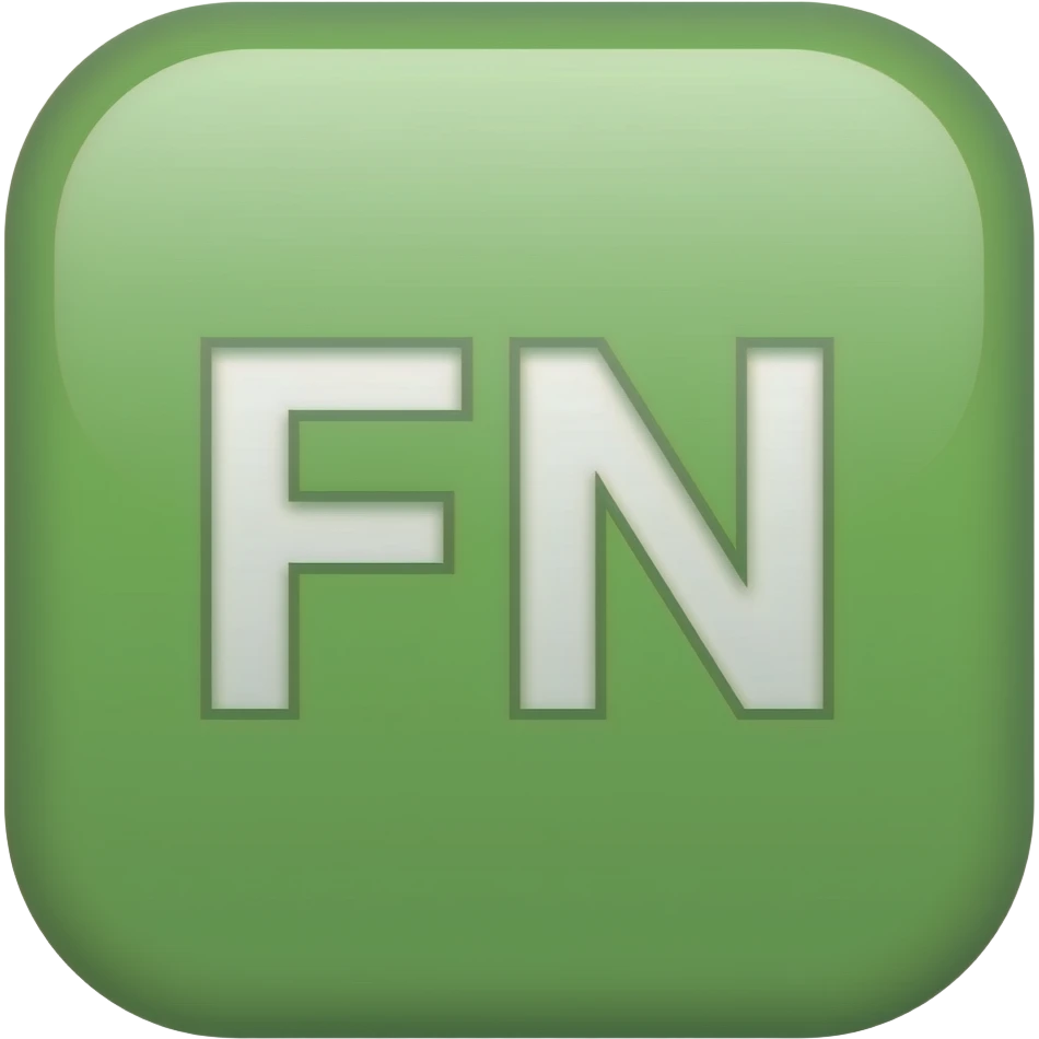 The words(green FN) emoji