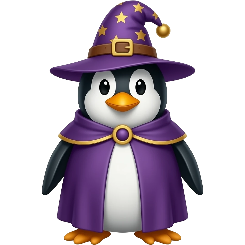 Penguin Wizard emoji
