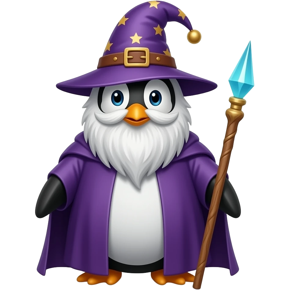Penguin Wizard emoji