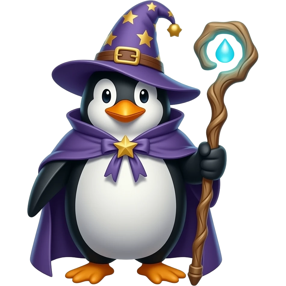 Penguin Wizard emoji