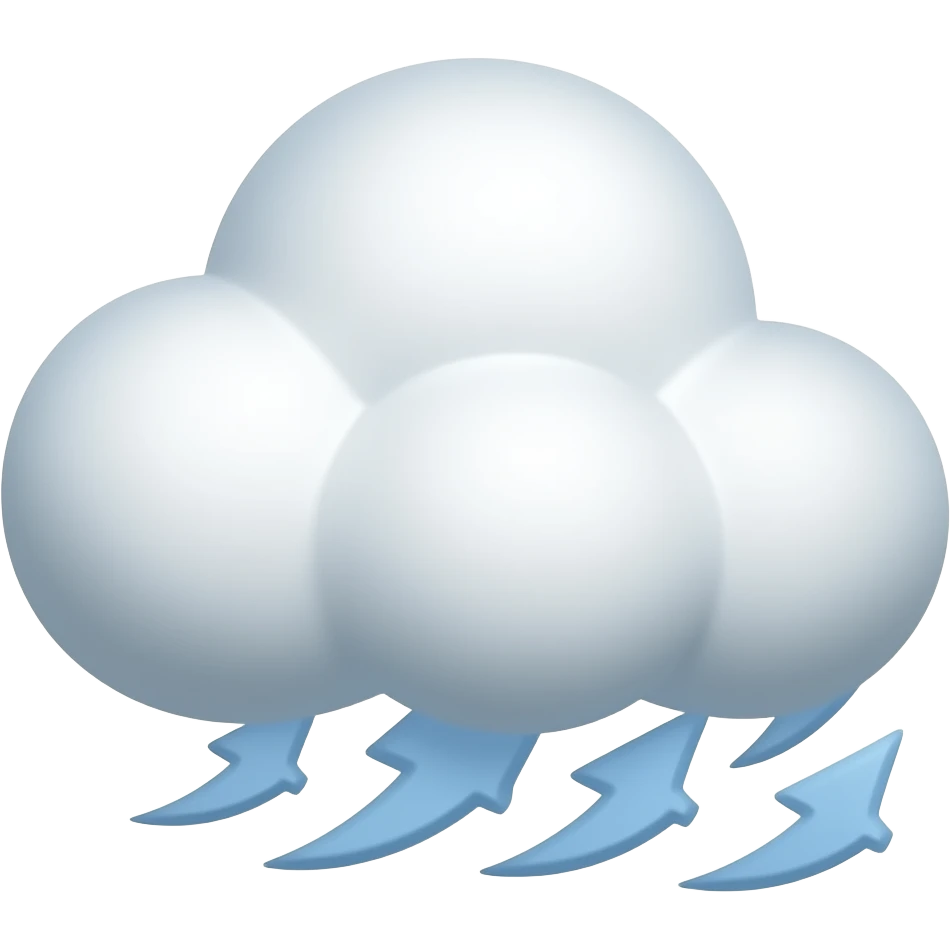 Windy cloud, emoji, simple emoji