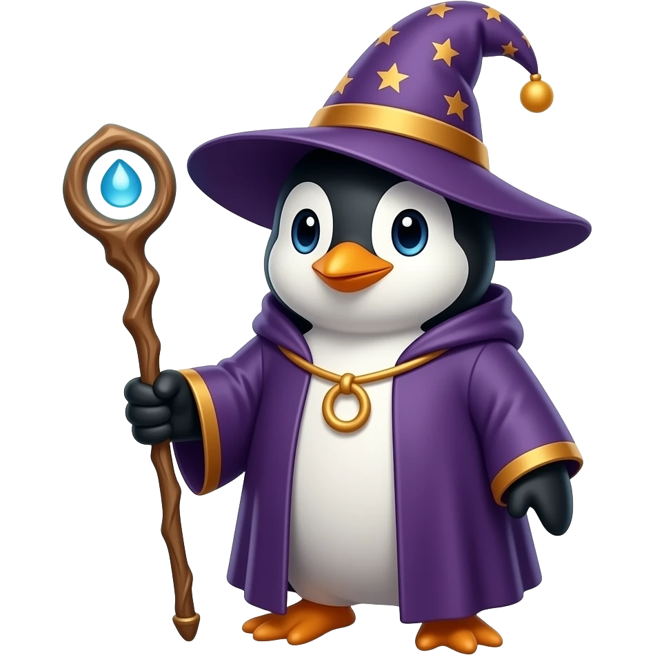 Wizard penguin emoji