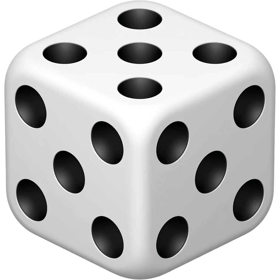 The white game dies emoji