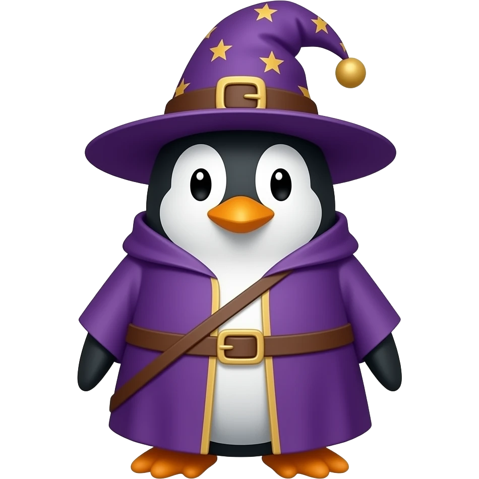 Penguin Wizard emoji