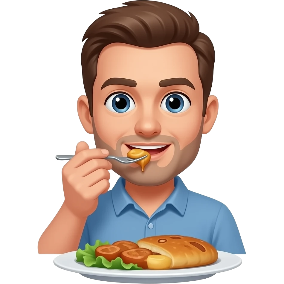 man eating emoji
