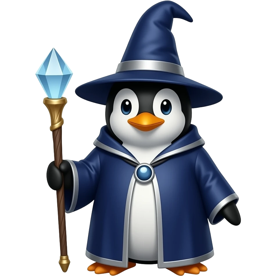 Penguin Wizard emoji