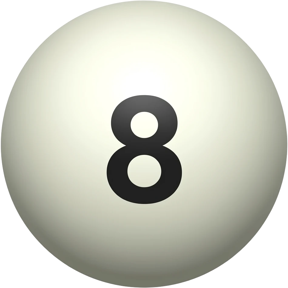 8 Ball but Reverse color emoji