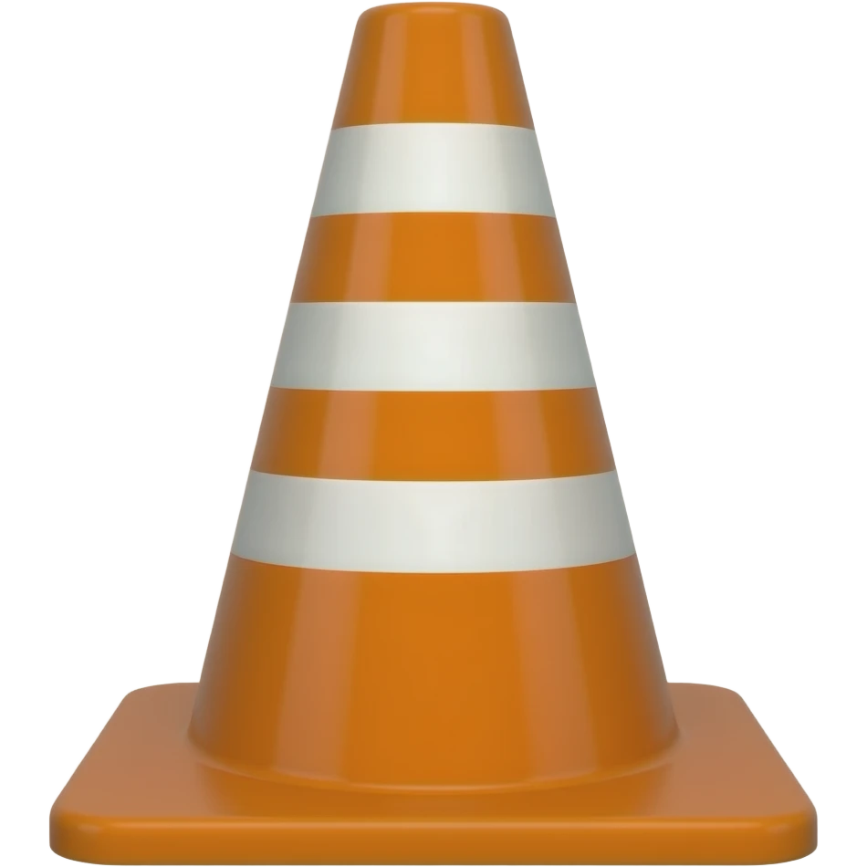 ORANGE SOCCER CONE emoji