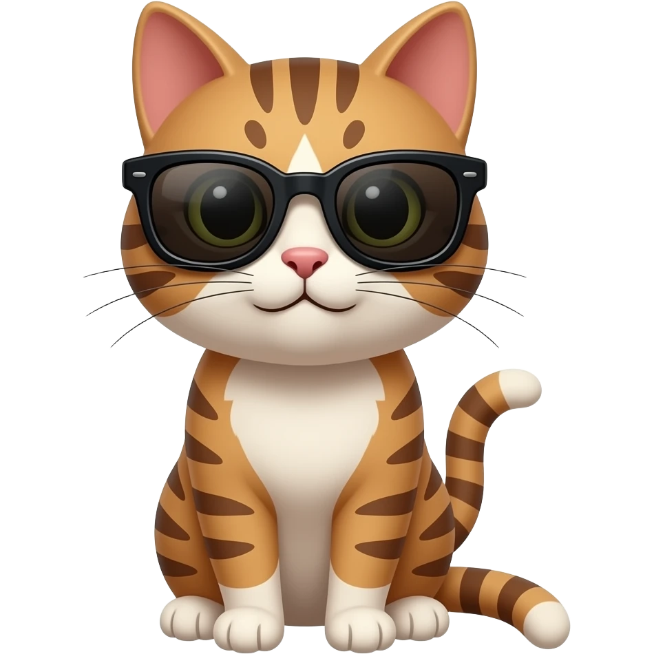 Cat wearing sunglasses emoji