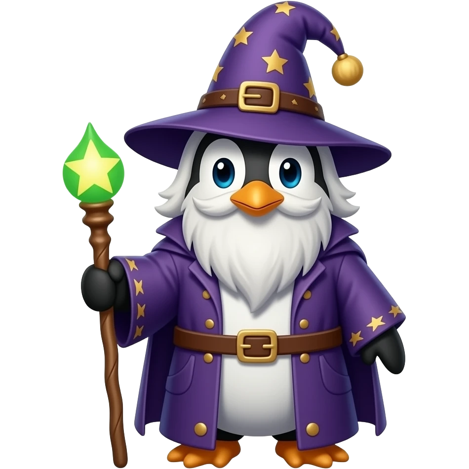 Penguin Wizard emoji