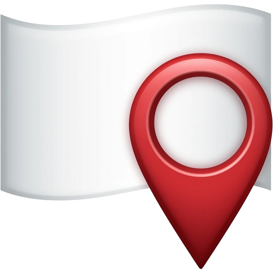 White flag with red location pin on it emoji