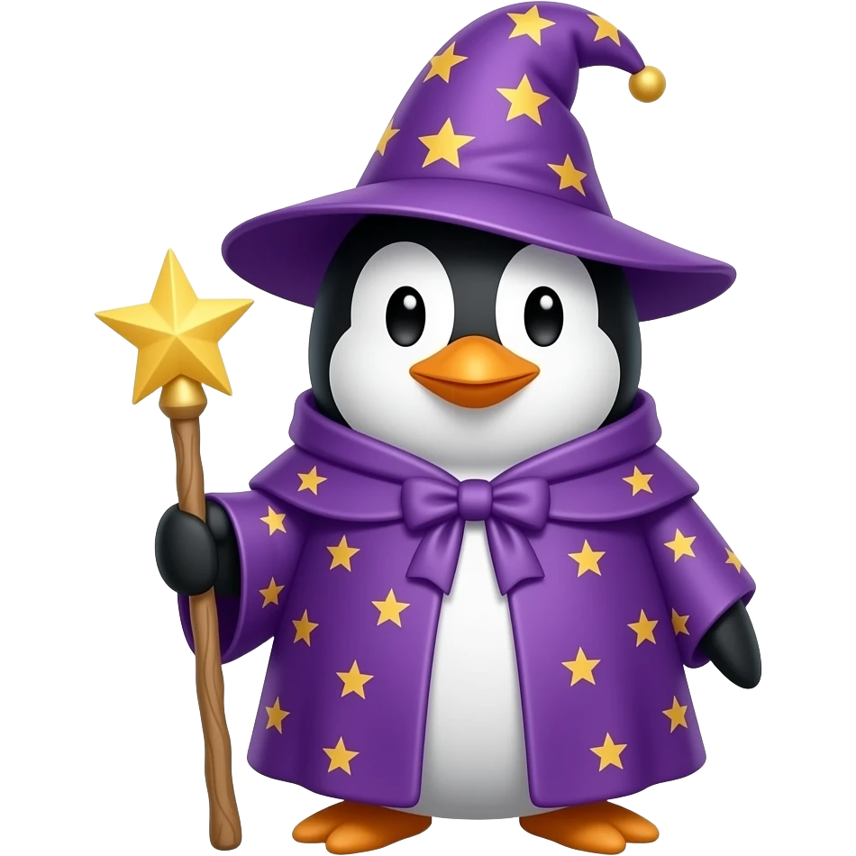 Penguin Wizard emoji