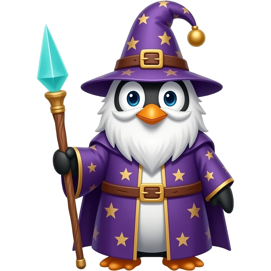 Penguin Wizard emoji