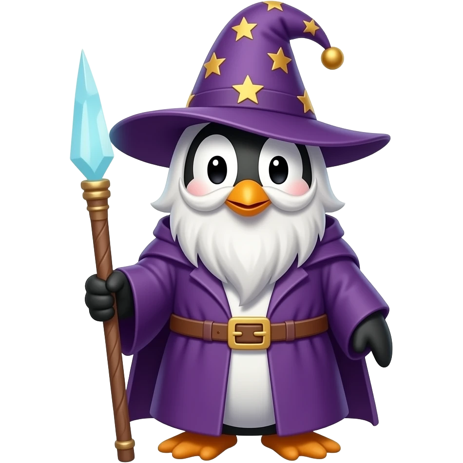 Penguin Wizard emoji