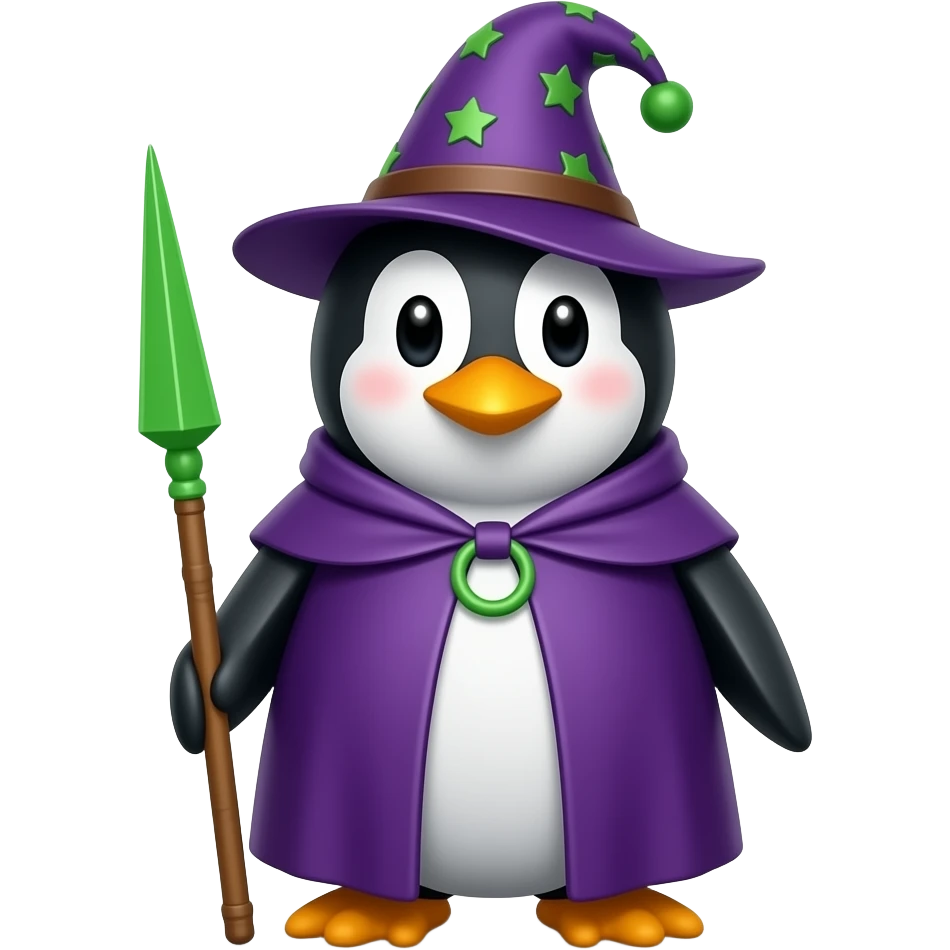 Penguin Wizard emoji
