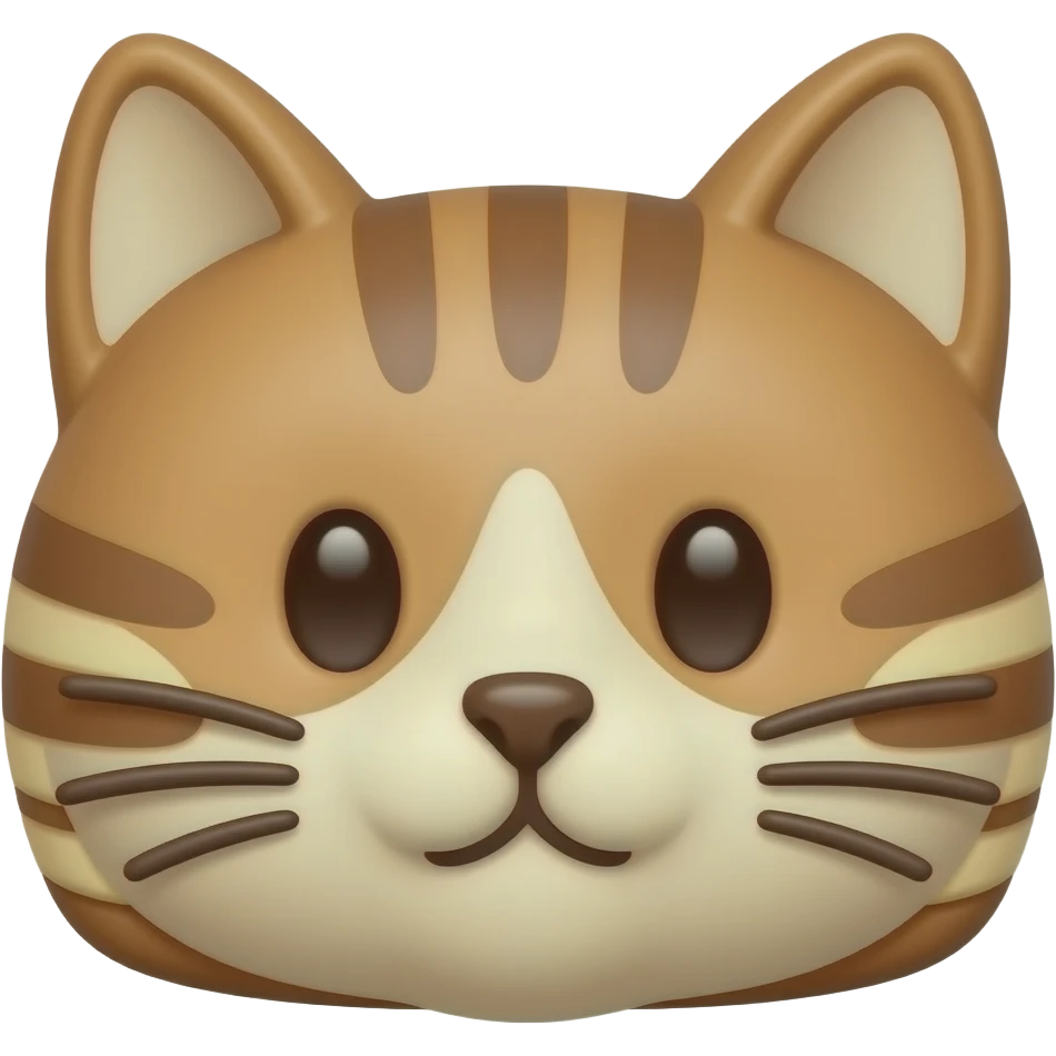 tiramisu shaped like a cat face emoji