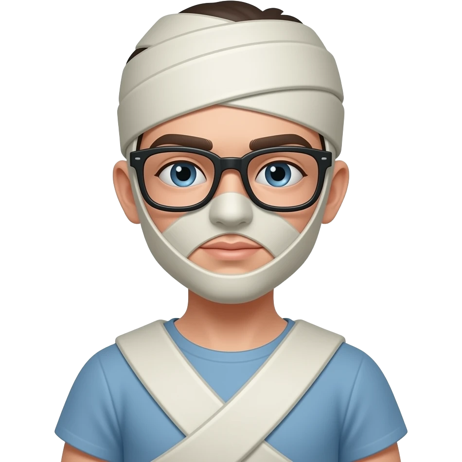 Bandaged patient emoji